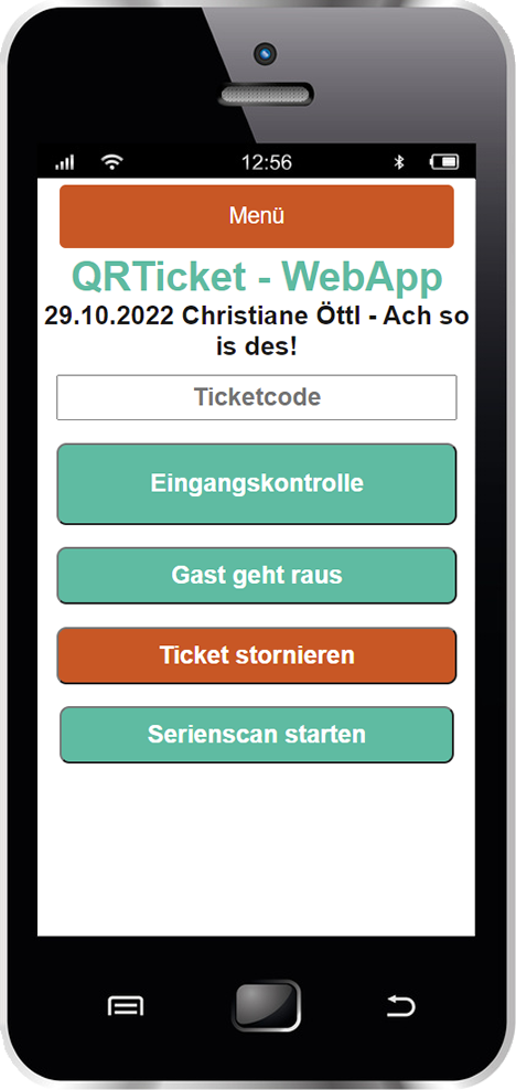 Einlasskontrolle mit der WebApp